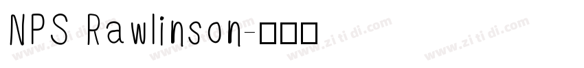 NPS Rawlinson字体转换